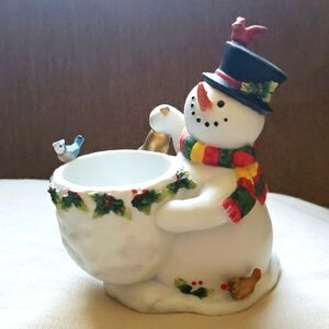 PartyLite Snowman Votive Candle Holder